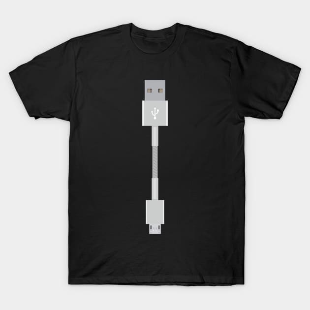 White usb cable connectors T-Shirt by AdiDsgn